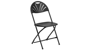Chair Black Fanback Folding rental Kansas City, MO