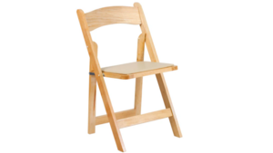 Chair Natural Wood Padded rental Kansas City, MO