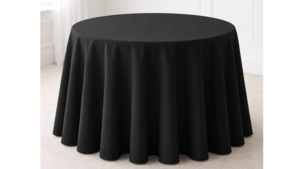 Linen 90" Round Black rental Kansas City, MO