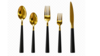 Black And Gold Dinner Fork rental in Kansas City, MO
