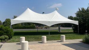 20' X 30' X 8' Peak White Frame Tent rental Kansas City, MO