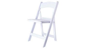 White Resin Padded Chair rental Cleveland, OH