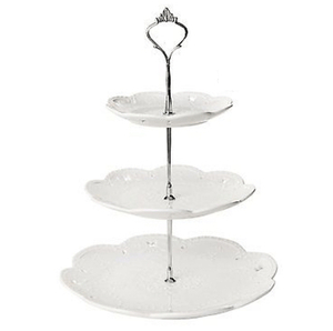 White Three Tier Dessert Tray rental in San Antonio, TX