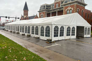 40' x 110' Clear Span Tent rental Cleveland, OH