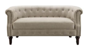 Ivory Tufted Loveseat rental San Diego, CA