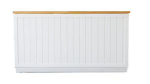 6' White Wood Shiplap Bar rental San Diego, CA