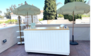 6' White Wood Shiplap Bar rental in San Diego, CA