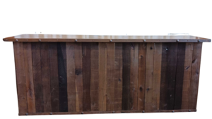 8' Wood Farm Bar rental San Diego, CA