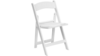 White Resin Folding Chair With Pad rental in San Diego, CA