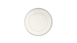 White With Platinum Rim Bread Plate rental San Diego, CA