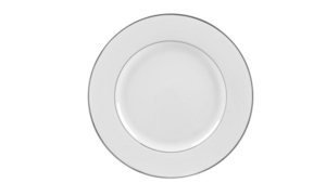 White With Platinum Rim Luncheon Plate rental San Diego, CA
