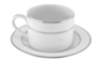 White With Platinum Rim Saucer rental in San Diego, CA