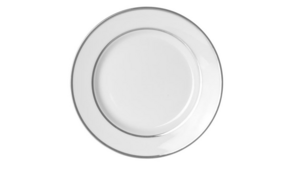 White With Platinum Rim Salad/Dessert Plate rental San Diego, CA