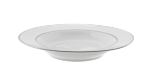 White With Platinum Rim Soup Bowl rental San Diego, CA