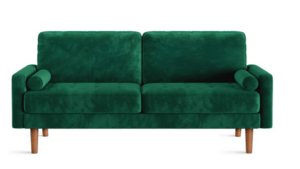 Emerald Green Velvet Couch rental San Diego, CA