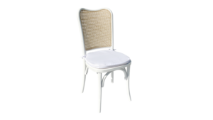 White Cane Dining Chair rental San Diego, CA