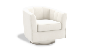 Torrey White Velvet Swivel Chair rental San Diego, CA