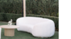 Moonlight White Velvet Cascade Loveseat rental in San Diego, CA