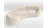 Moonlight White Velvet Cascade Arc Sofa rental in San Diego, CA
