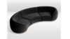 Moonlight Black Velvet Cascade Arc Sofa rental in San Diego, CA