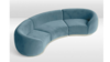 Moonlight Coppen Blue Velvet Cascade Arc Sofa rental in San Diego, CA