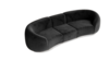 Moonlight Black Velvet Cascade Sofa rental in San Diego, CA