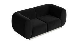 Moonlight Black Velvet Loveseat rental San Diego, CA