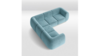Moonlight Coppen Blue Velvet L Sofa rental in San Diego, CA