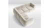 Moonlight White Velvet L Sofa rental in San Diego, CA