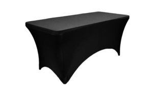 6' Spandex Table Cover - Black rental San Diego, CA
