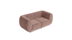 Moonlight Latte Rose Velvet Loveseat rental San Diego, CA