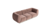 Moonlight Latte Rose Velvet Sofa rental in San Diego, CA