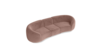 Moonlight Latte Rose Velvet Cascade Sofa rental in San Diego, CA