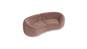 Moonlight Latte Rose Velvet Cascade Loveseat rental San Diego, CA
