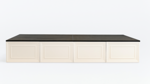 18"H X 4'W White Wood Stage Facade rental San Diego, CA