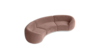 Moonlight Latte Rose Velvet Cascade Arc Sofa rental in San Diego, CA