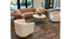 Moonlight Latte Rose Velvet Cascade Arc Sofa rental in San Diego, CA