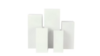 Square White Wooden Pedestal Stands (Set Of 5) rental in San Diego, CA