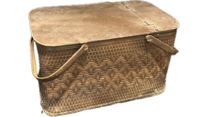 Vintage Picnic Basket Dark Brown (Decor Only) rental Southern Utah, UT