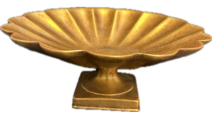 Scallop Brass Compote Vase rental Southern Utah, UT