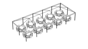 20X50 White Frame Tent rental Palm Beaches-Treasure Coast, FL
