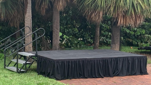 Stage 8X16X2 Black Plywood Top rental Palm Beaches-Treasure Coast, FL
