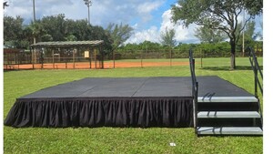Stage 12'X16'X2' Black Plywood Top rental Palm Beaches-Treasure Coast, FL