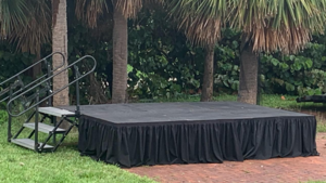 Stage 16'X24'X2' Black Plywood rental Palm Beaches-Treasure Coast, FL