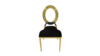 Ava O Back Gold Chair With Black Cushion rental in Palm Beaches-Treasure Coast, FL