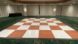 12'X12' Dark Maple & White Dance Floor rental Palm Beaches-Treasure Coast, FL