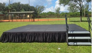 16'X16'X2' Stage Black Plywood rental Palm Beaches-Treasure Coast, FL