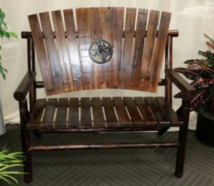 Texas Wooden Bench rental San Antonio, TX