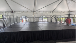 Stage 8'X12'X2' With Guard Rail & Steps rental Palm Beaches-Treasure Coast, FL