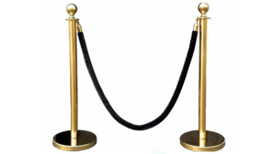 Gold Stanchion With Black Rope (3pc Set) rental in Palm Beaches-Treasure Coast, FL